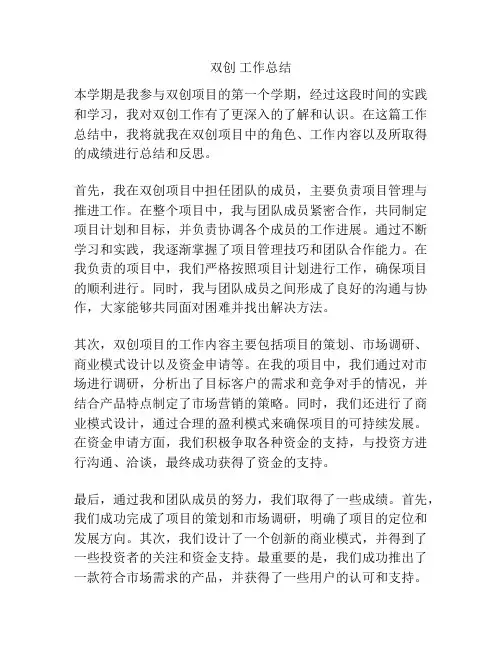 双创 工作总结