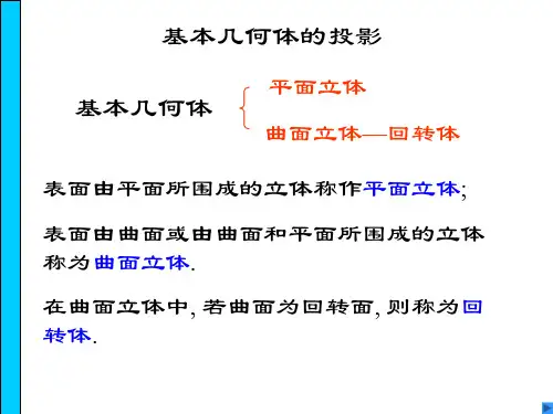 基本体的投影-平面立体