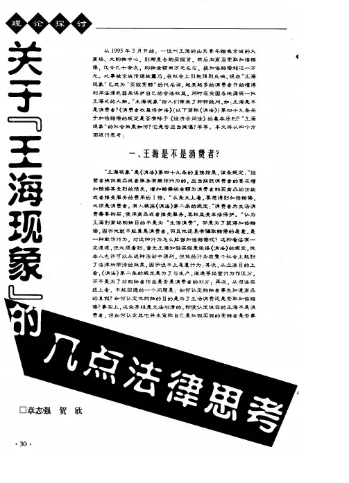 关于“王海现象”的几点法律思考