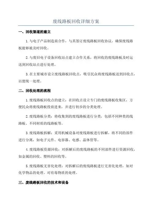废线路板回收详细方案