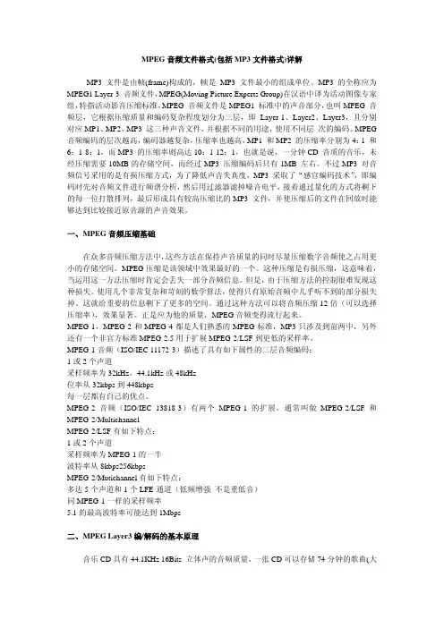 MPEG音频文件格式(包括MP3文件格式)详解