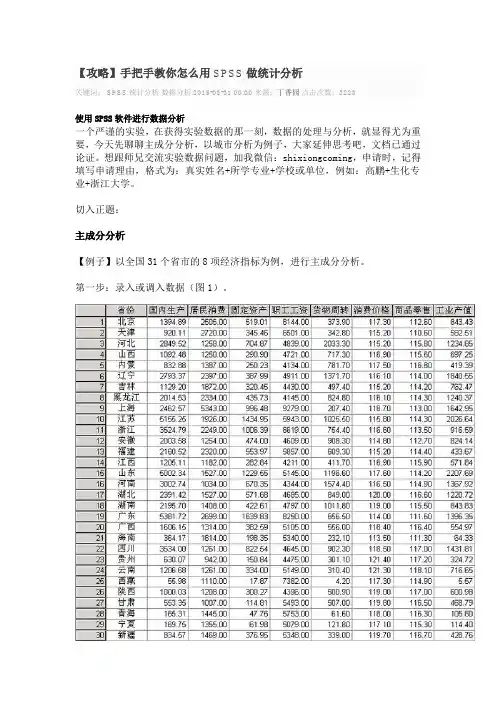手把手教你怎么用SPSS做统计分析