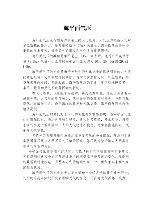 海平面气压