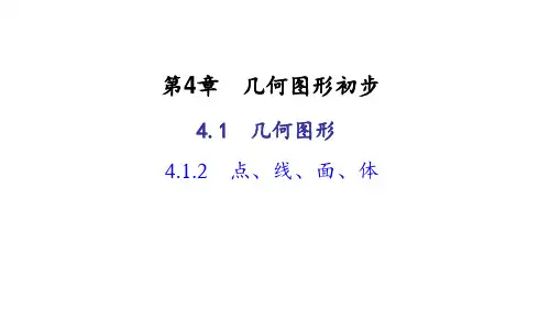 人教版七年级数学上册几何图形4.点线面体