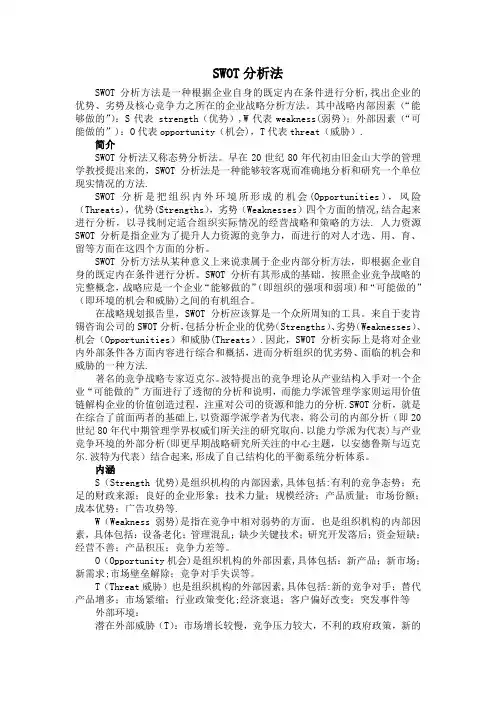 SWOT分析法简介
