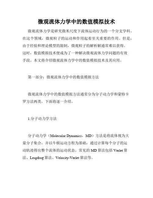 微观流体力学中的数值模拟技术