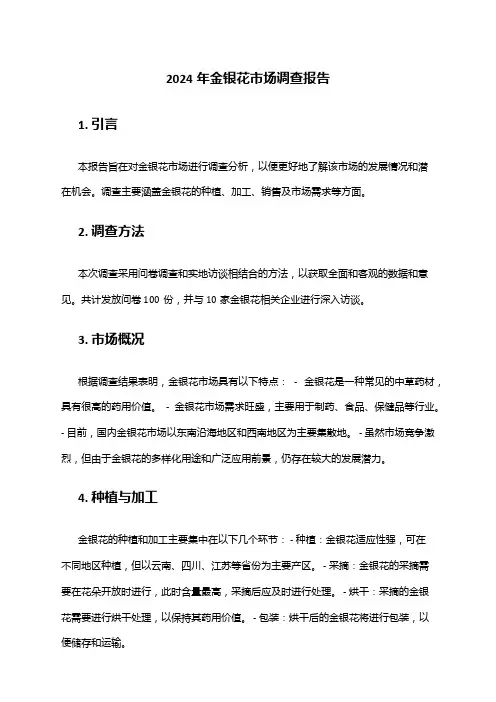 2024年金银花市场调查报告