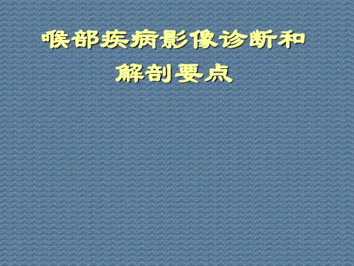 喉部疾病影像诊断和解剖要点