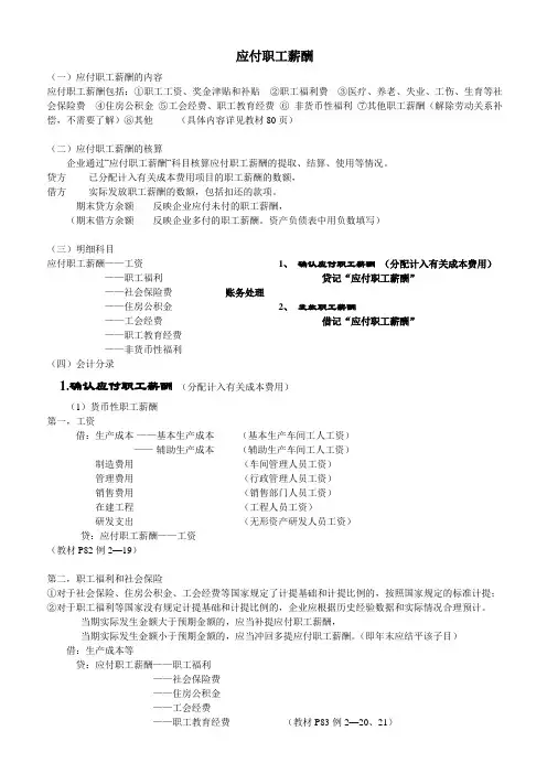 应付职工薪酬