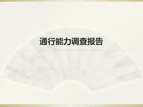 通行能力调查报告