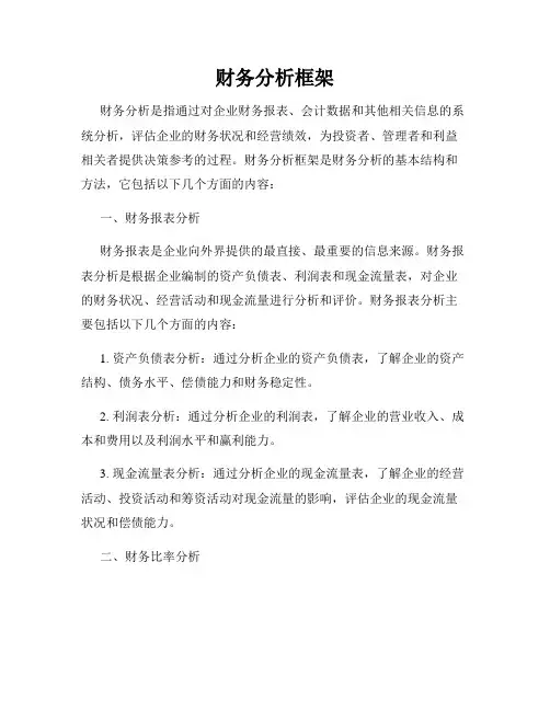财务分析框架