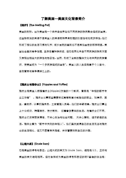 美国文化背景简介