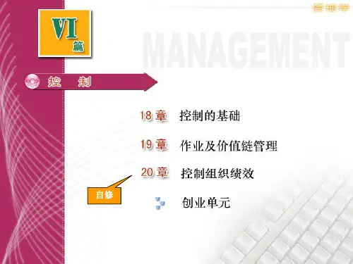 郑州大学双学位管理学课件——第十八章：控制的基础.pptx