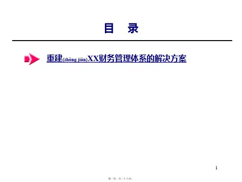 重建XX财务管理体系的解决方案(精品PPT)