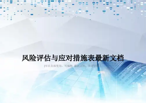 风险评估与应对措施表最新文档