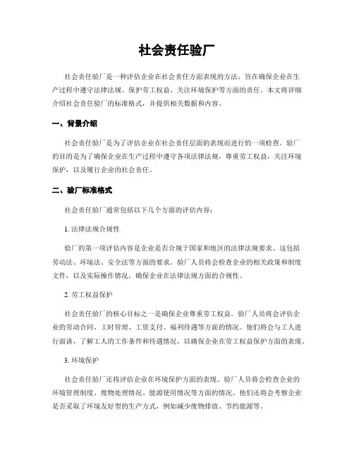社会责任验厂