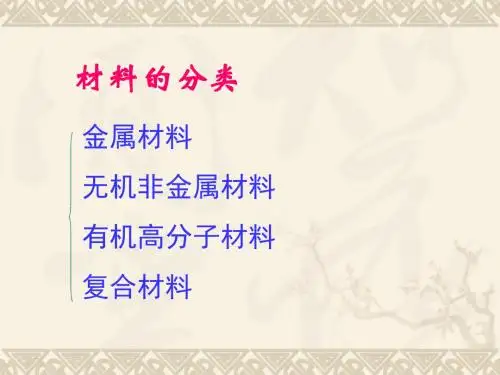 化学：8.4《有机合成材料》复习课件(湘教版九年级下)(201909)