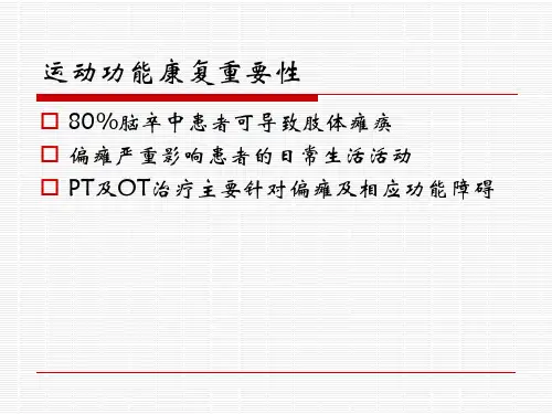 脑卒中患者上肢运动功能训练(1)