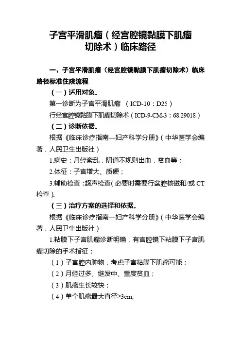 子宫平滑肌瘤(经宫腔镜黏膜下肌瘤