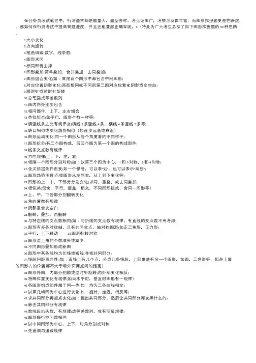 2016年广东公务员考试行测指导：图形推理题50种思路.doc