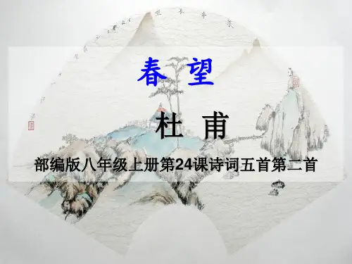 语文八年级上册第25课《诗词五首——春望》课件