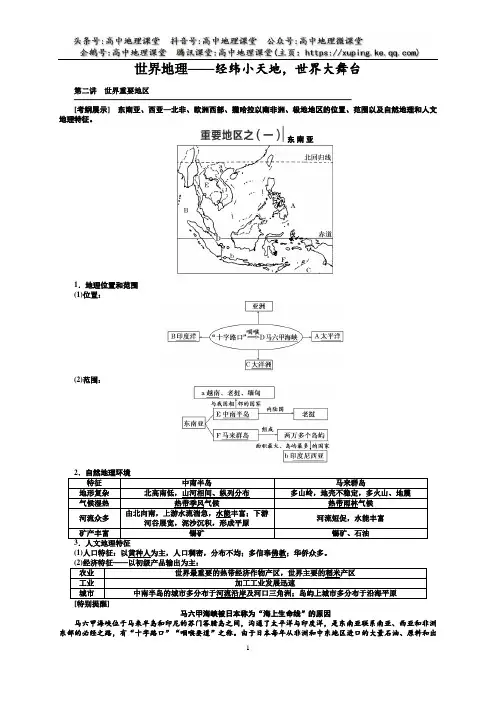 世界地理知识点总结(必背材料)