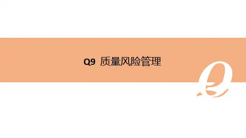 ICH指南指导原则Q9质量风险管理