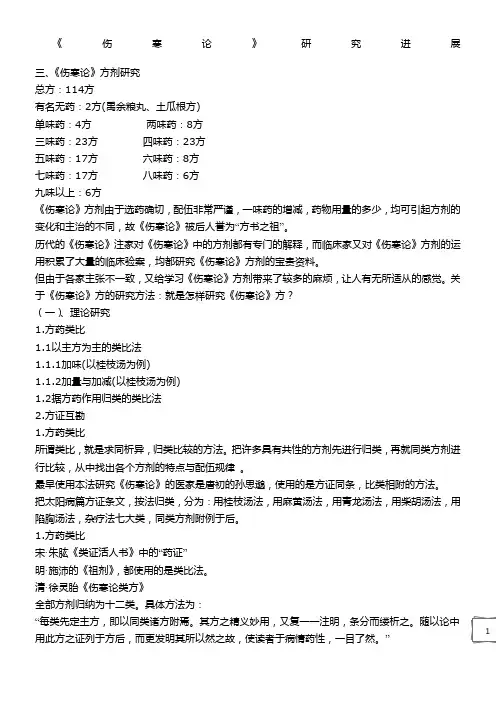 伤寒论精简版汇总