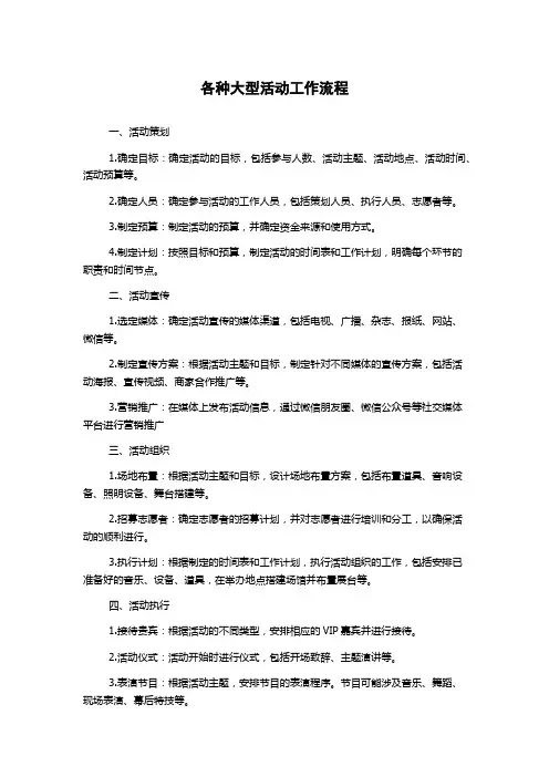 各种大型活动工作流程