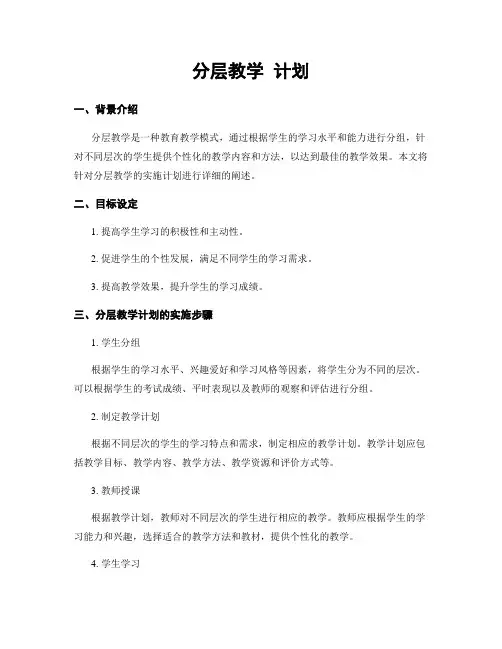 分层教学 计划