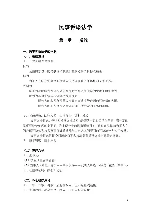 民诉第1章 总论