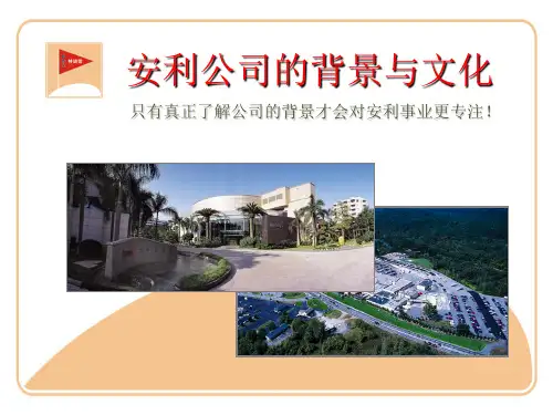 安利公司的背景与文化ppt课件