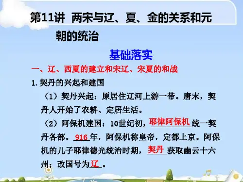 两宋与辽、夏、金的关系和元朝的统治PPT课件 人教版