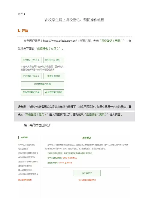 兵役登记流程