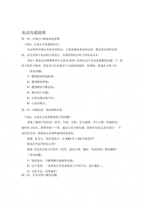 (经典)咨询电话沟通流程