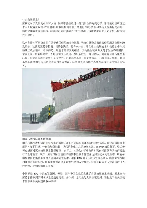 压舱水压载水监控中的重要参数是pH值决定了能够在船舶压载舱中生存的生物的种类