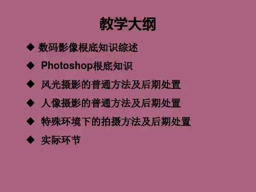数码影像基础知识综述ppt课件