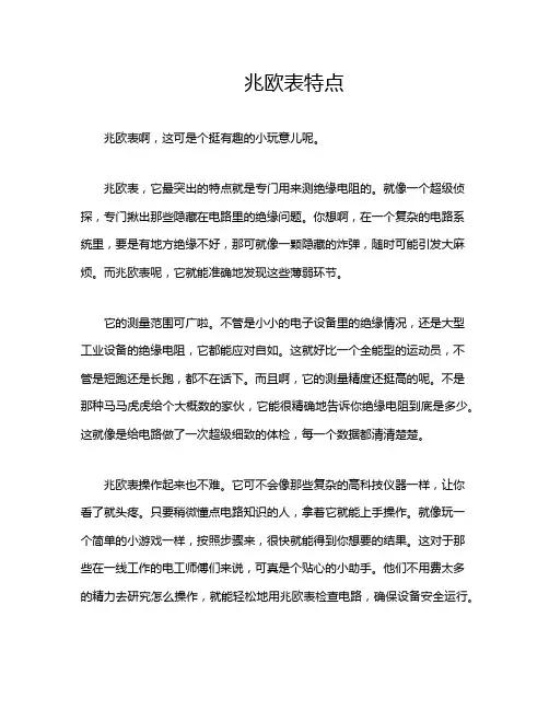 兆欧表特点