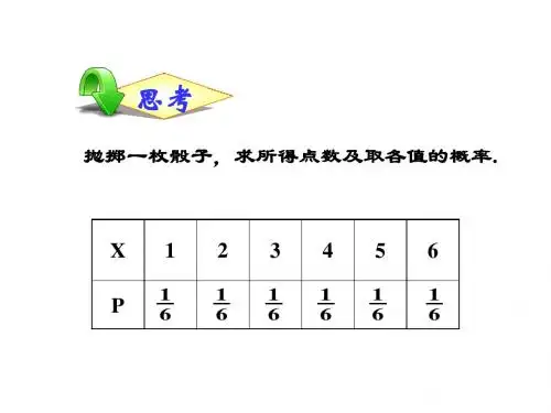 2.1.2离散型随机变量的分布列