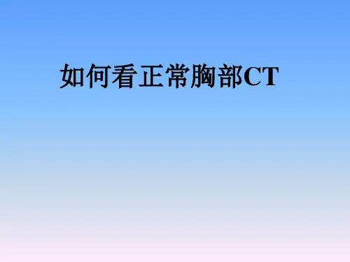 正常胸部CT解剖 ppt课件