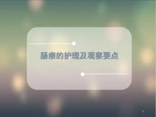 肠瘘ppt课件