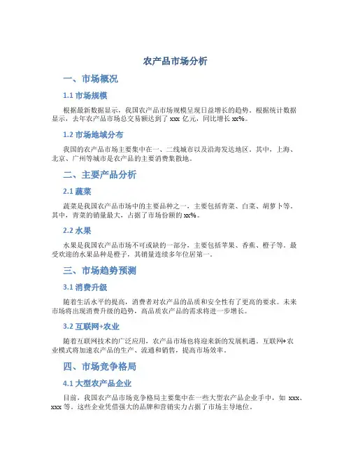 农产品市场分析