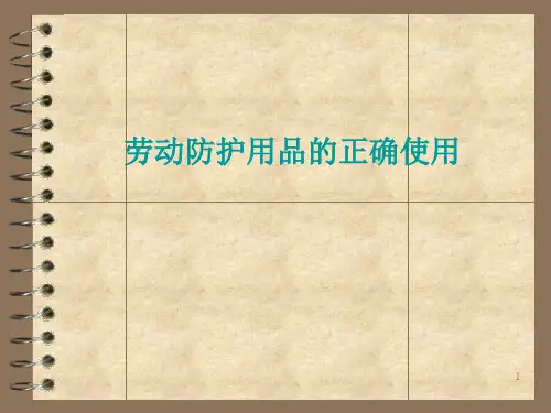 劳动防护用品的正确使用ppt课件