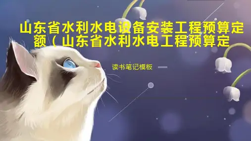 《山东省水利水电设备安装工程预算定额(山东省水利水电工程预算定》读书笔记模板