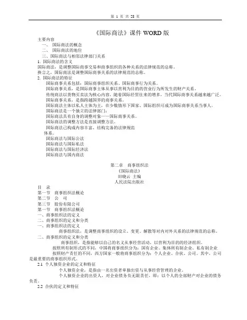 国际商法课件WORD版
