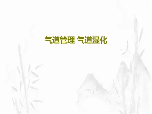 气道管理 气道湿化30页PPT