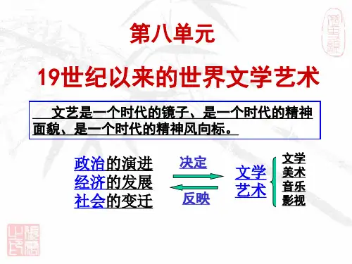人教版高中历史必修三课件：第22课 文学的繁荣 (共41张PPT)