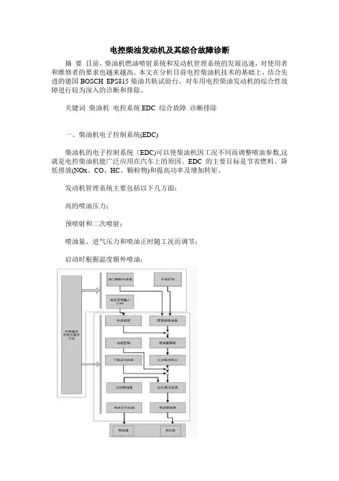 电控柴油发动机及其综合故障诊断