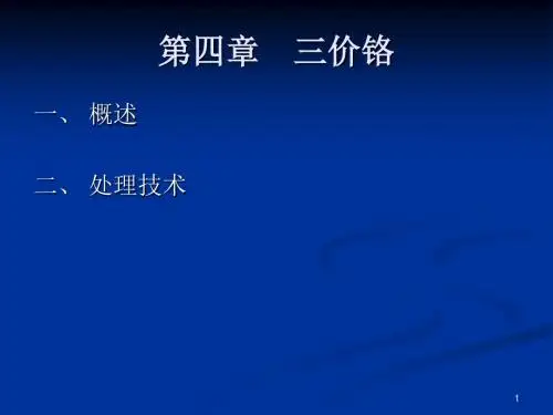 第四章三价铬-PPT精选文档