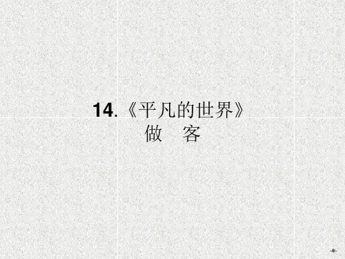 高中语文 7.14《平凡的世界》做客课件 